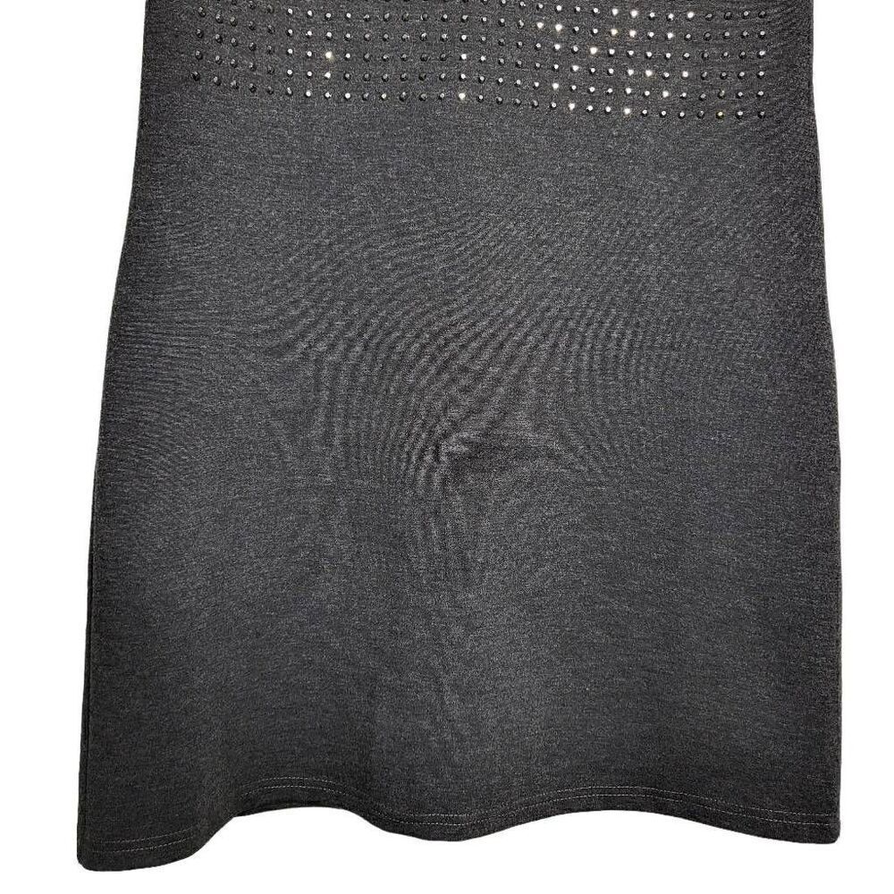 Derhy Gray Rhinestone Embellished Mini Dress Size Small - Picture 5 of 9
